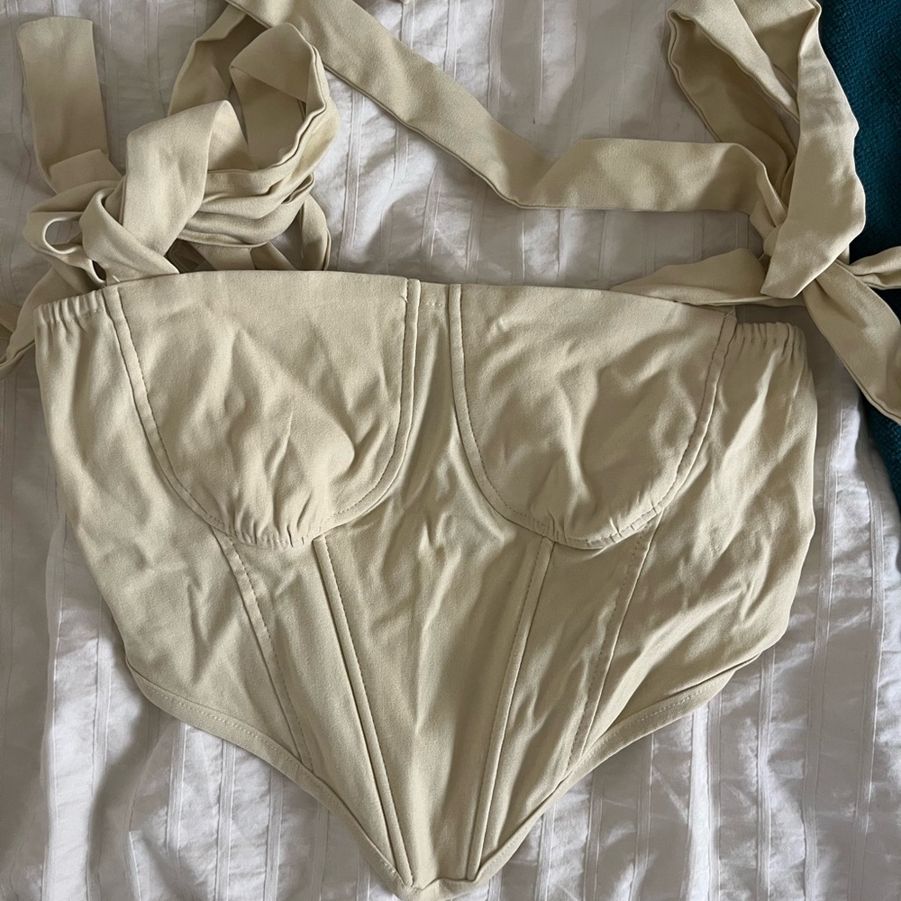 White corset top